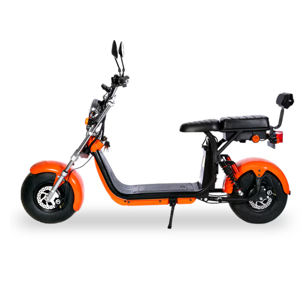 Scuter Electric 2 Persoane, Viteză Limitată 25 km/h – Fără Permis, Viteza maxima 45 km/h, Autonomie 45 km, Motor 1500W, Baterie 20Ah, Suspensie Hidraulică, COC Inclus